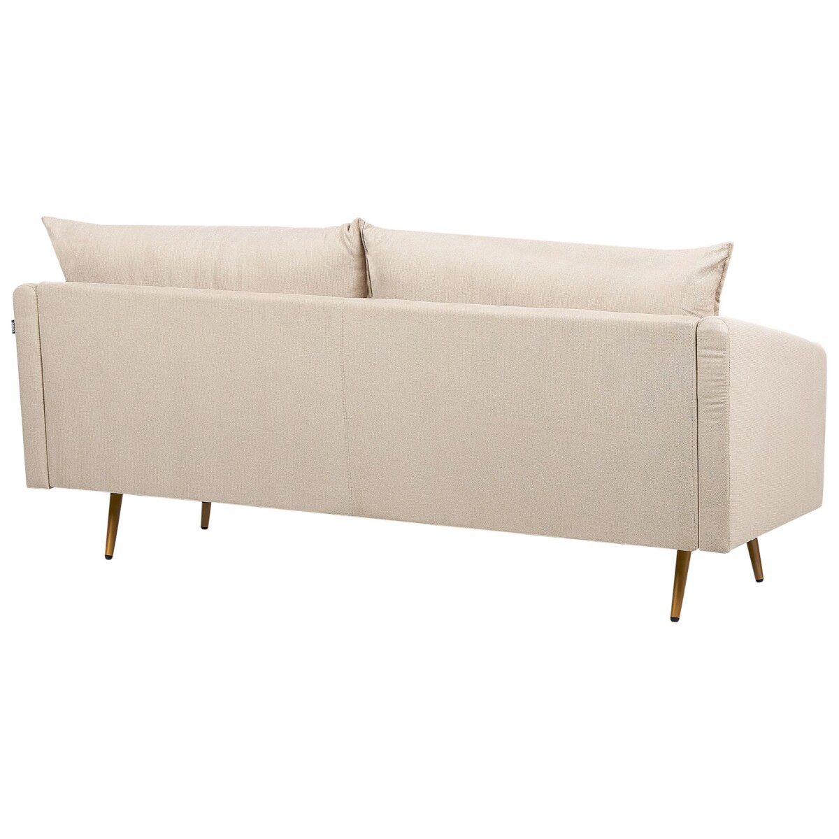 Sofa 3-osobowa welurowa beżowa MAURA