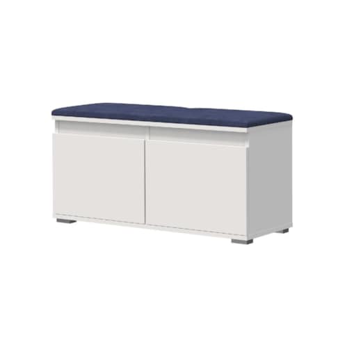 Szafka na buty z siedziskiem SINGAPUR 100 biała/granatowa