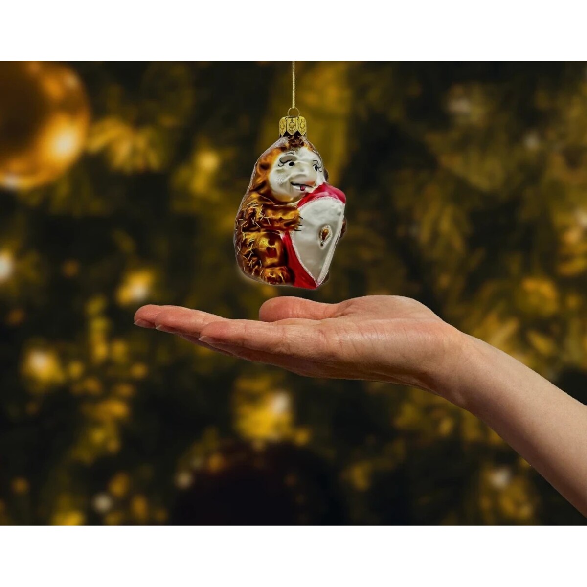 Bombka choinkowa: Jeżyk z jabłkiem