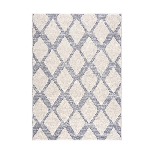 Dywan z efektem high low geometryczny Focera 44970 Szary Krem 160x230