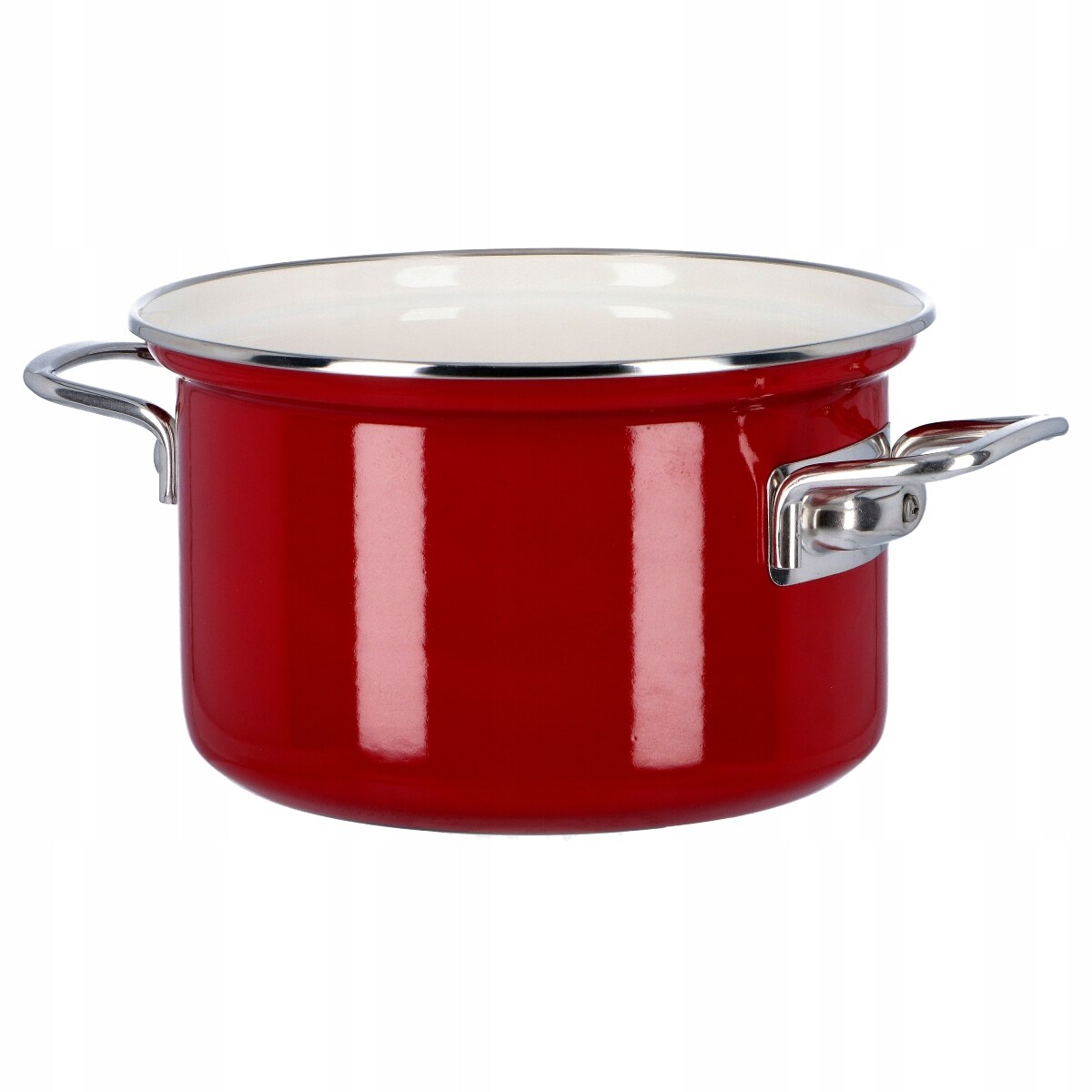 Garnek tradycyjny emaliowany czerwony Belis 20 cm do gotowania CZESKI 3,6L