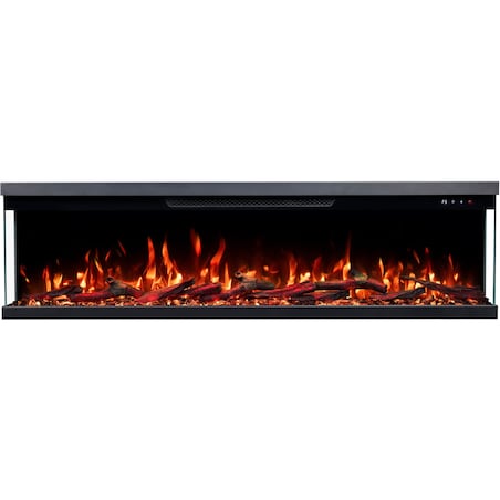 Kominek elektryczny à 3 côtés Emotion Flame Unity 107 - ścienny i do zabudowy - 107x19x36 cm - kominek LED - 900/1800 W