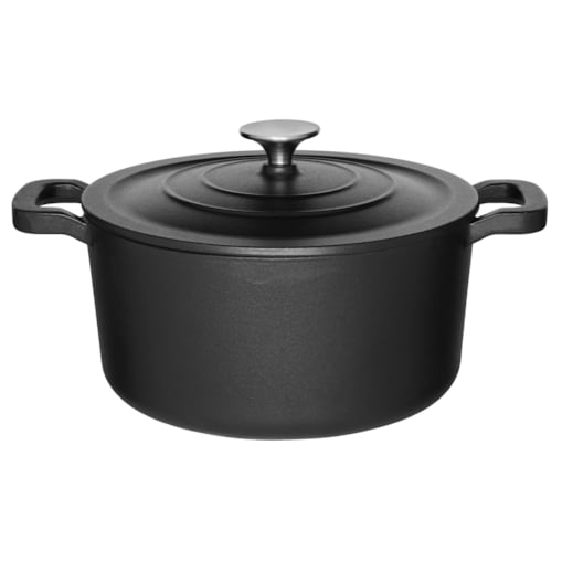 Żeliwny kociołek z pokrywką, Ø 24 cm