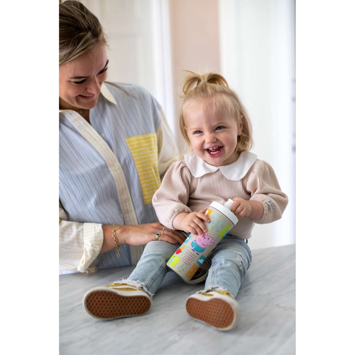 Bidon na wodę OASE ŚWINKA PEPPA, 425 ml, KOZIOL