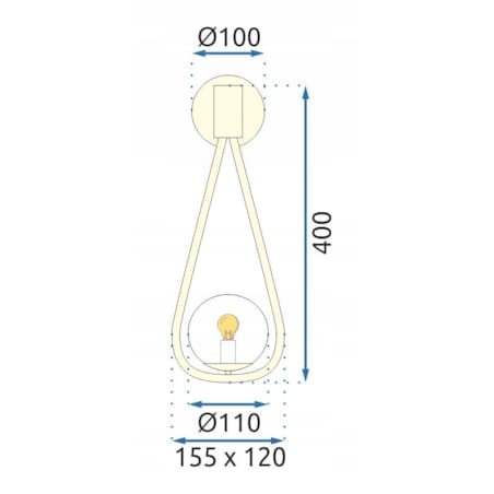 Lampa Ścienna Kinkiet Szklany Kula Mleczna Gold
