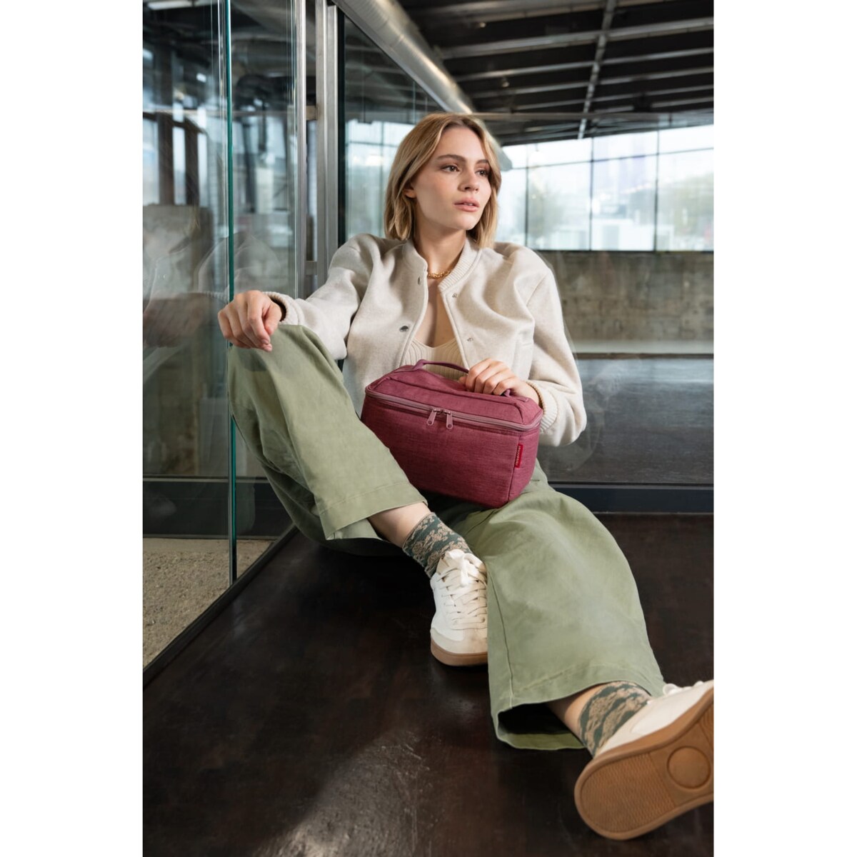 Kosmetyczka BEAUTYCASE, twist maroon