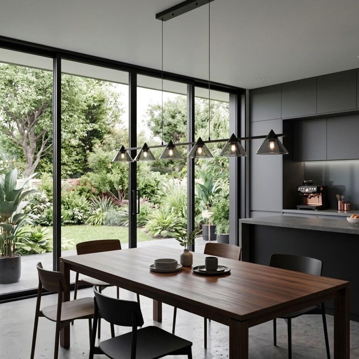 Lampa wisząca BLAKE 120 cm - LED, czarna