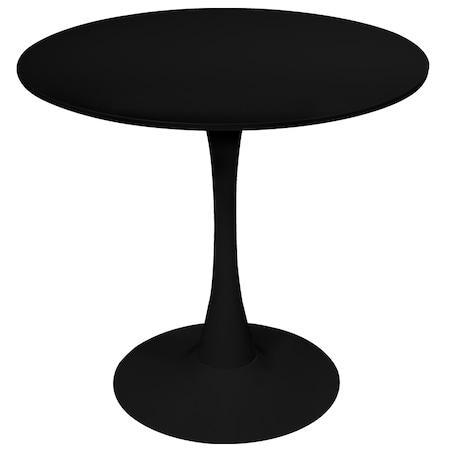 Stół okrągły czarny do salonu jadalni 80 cm nowoczesny minimalistyczny