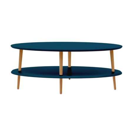 Ława owalna OVO LOW 110x70 petrol blue