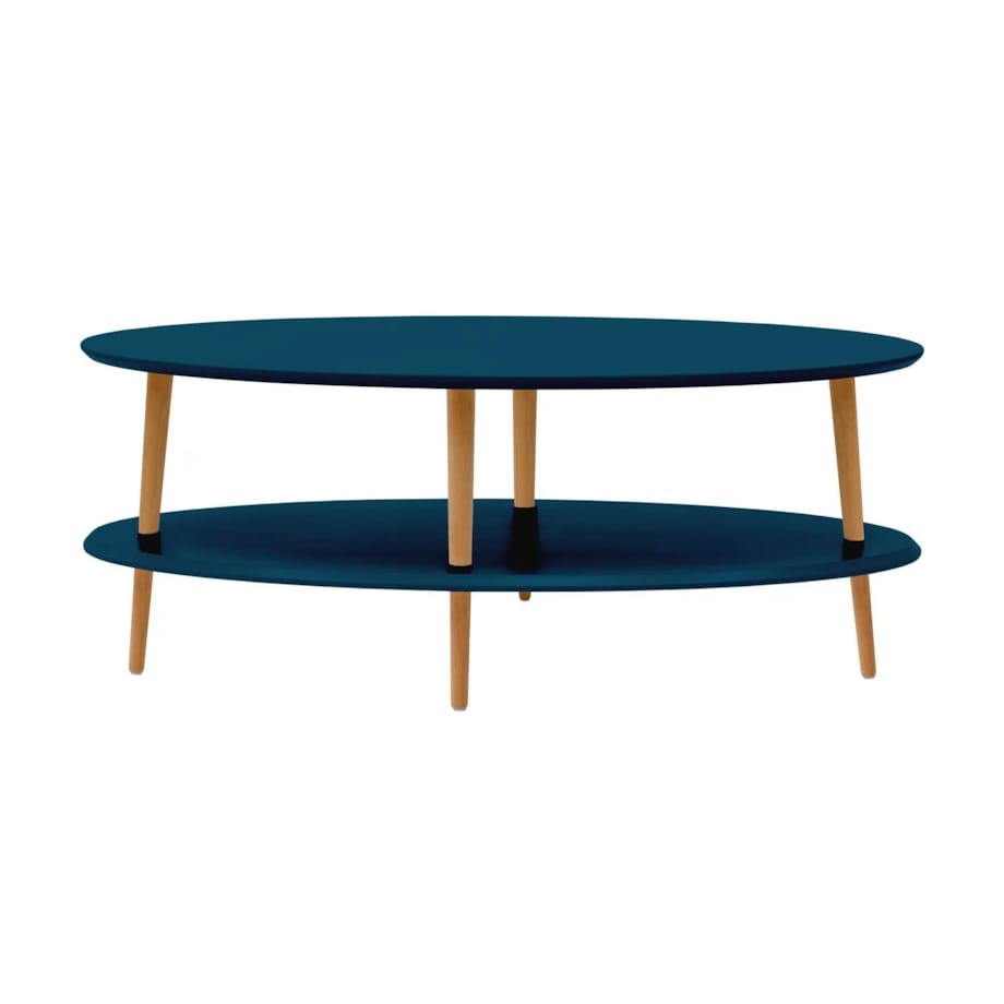 Ława owalna OVO LOW 110x70 petrol blue