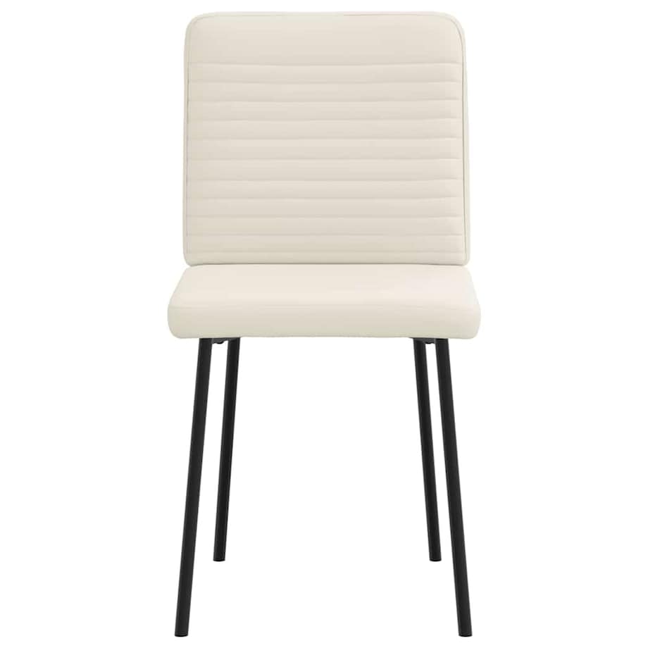 vidaXL Krzesła stołowe, 6 szt., kremowe, obite aksamitem