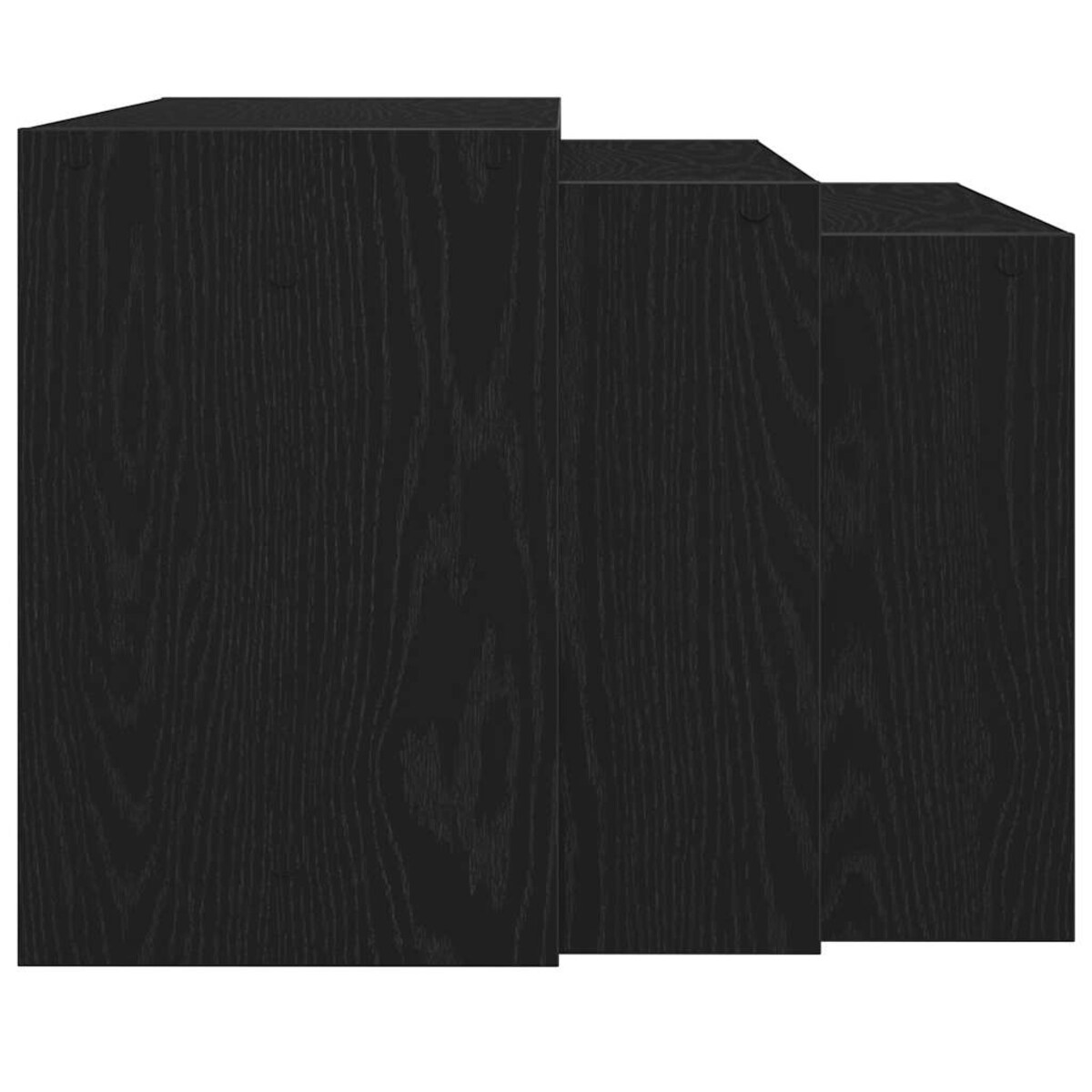 vidaXL Stoliki wsuwane pod siebie, 3 szt., czarne