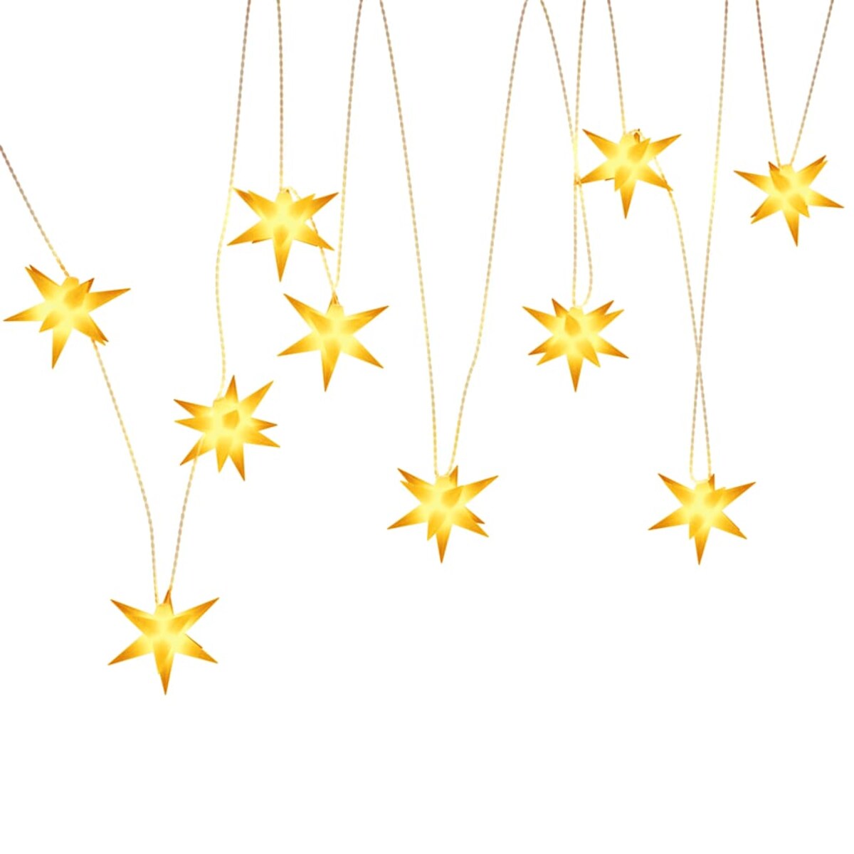 vidaXL Sznur świecących lampek, 10 LED, żółte, 10 cm