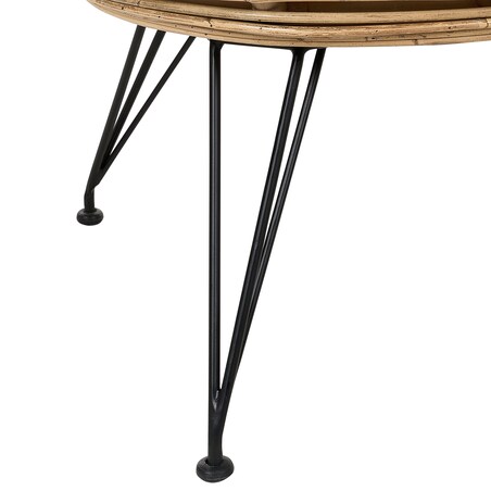 Sofa ogrodowa dla 2 osób MARATEA Rattan Naturalny