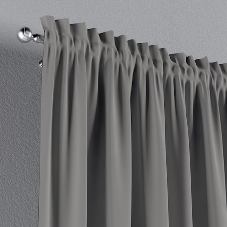 Zasłona na kanale z grzywką 1 szt. 130x245 szary
