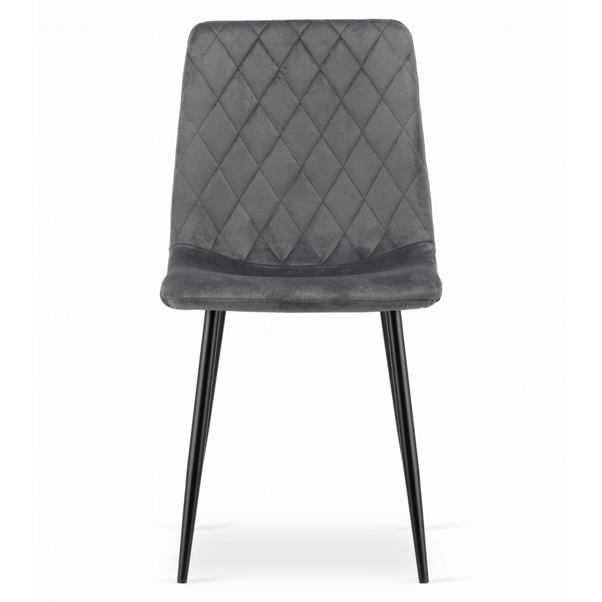 Zestaw Stół Do Jadalni Kuchni Salonu Biura  Okrągły Todi 80 Czarny + 4 Krzesła Turin Ciemnoszare