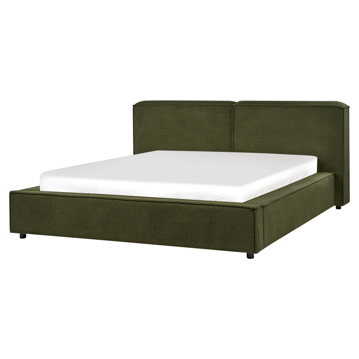Łóżko boucle 160 x 200 cm zielone LINARDS