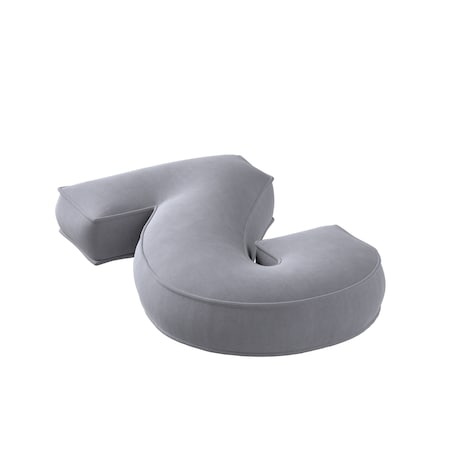 Poduszka Cyferka 2, srebrzysty szary, 25 x 40 cm, Posh Velvet