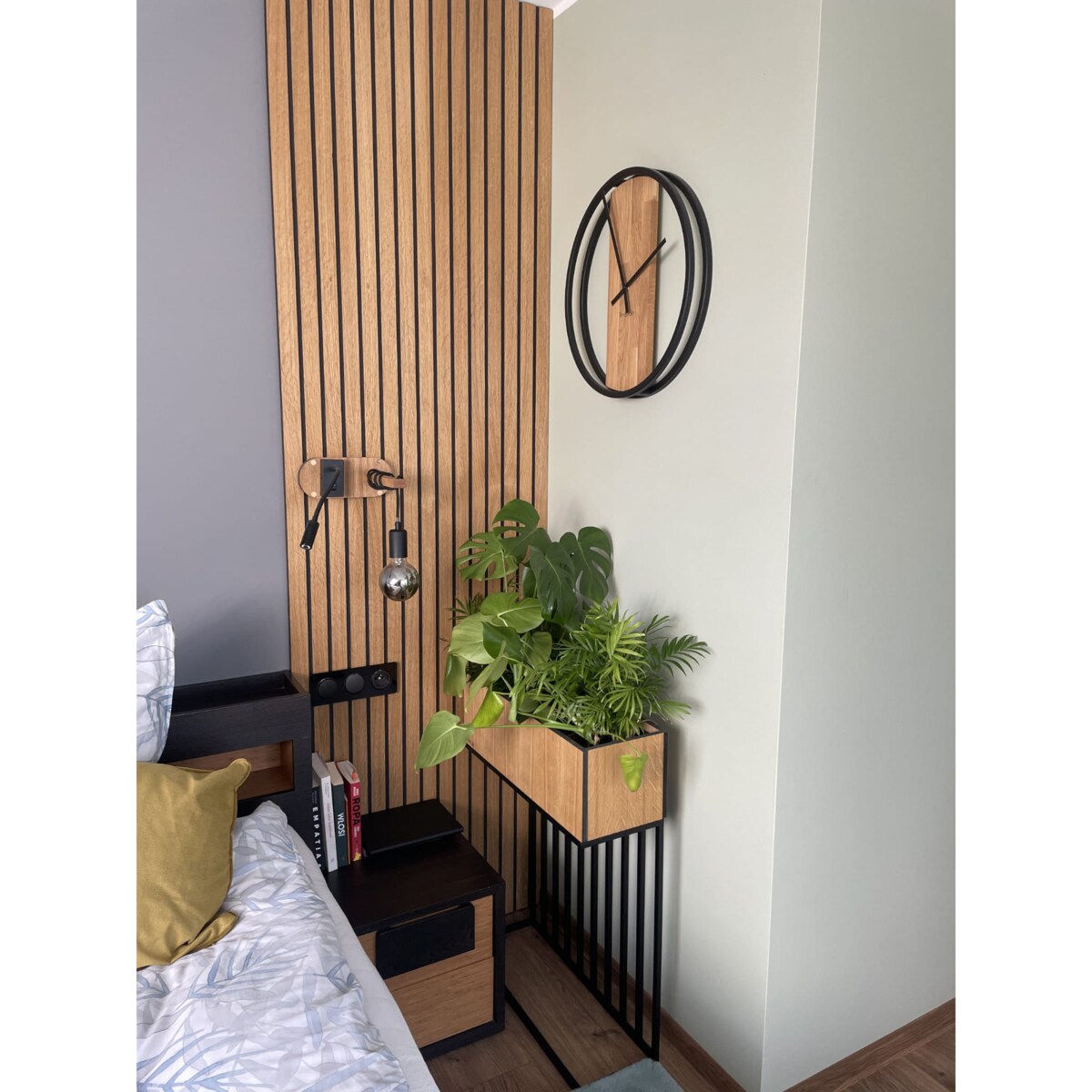 Kwietnik loftowy Harmonic Oak 62x22x80 cm