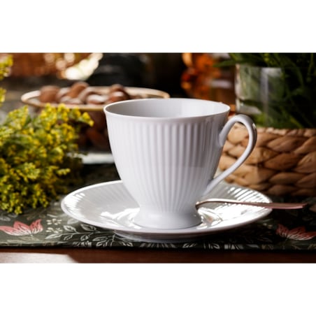 Garnitur do kawy dla 12 osób 39 el. Dalia biała C001