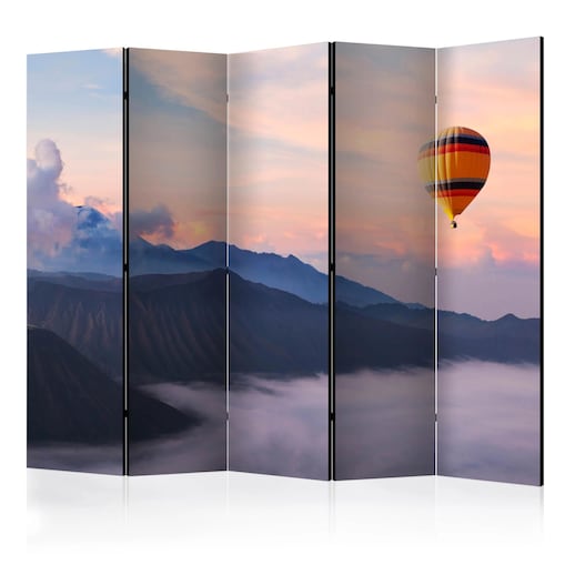 Parawan jednostronny Pejzaże 225x172 cm 5-częściowy wielokolorowy