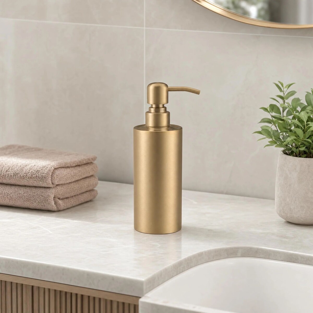 Kleine Wolke Glam Dozownik do mydła złoty mat Gold matt stal szlachetna