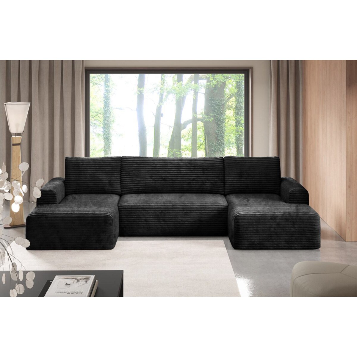 Narożnik SONTII U gruby sztruks Kolor: TILIA 100