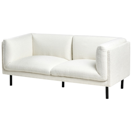 Sofa dla 2 osób VORGOD Boucle Złamana biel
