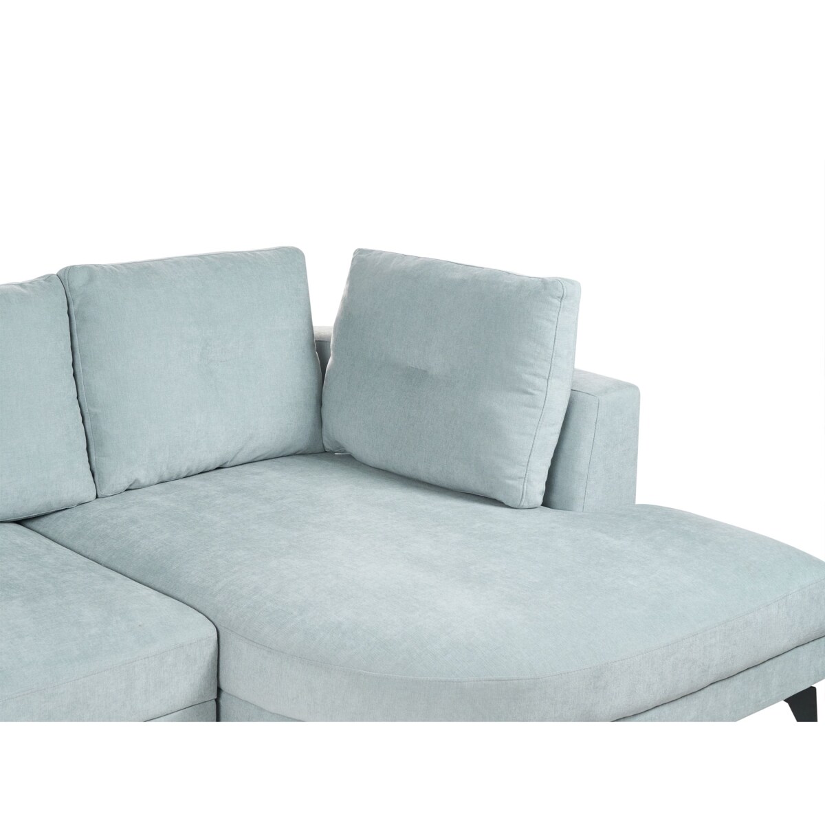 Narożnik dla 3 osób MARUM Szenil Błękitny Lewostronny