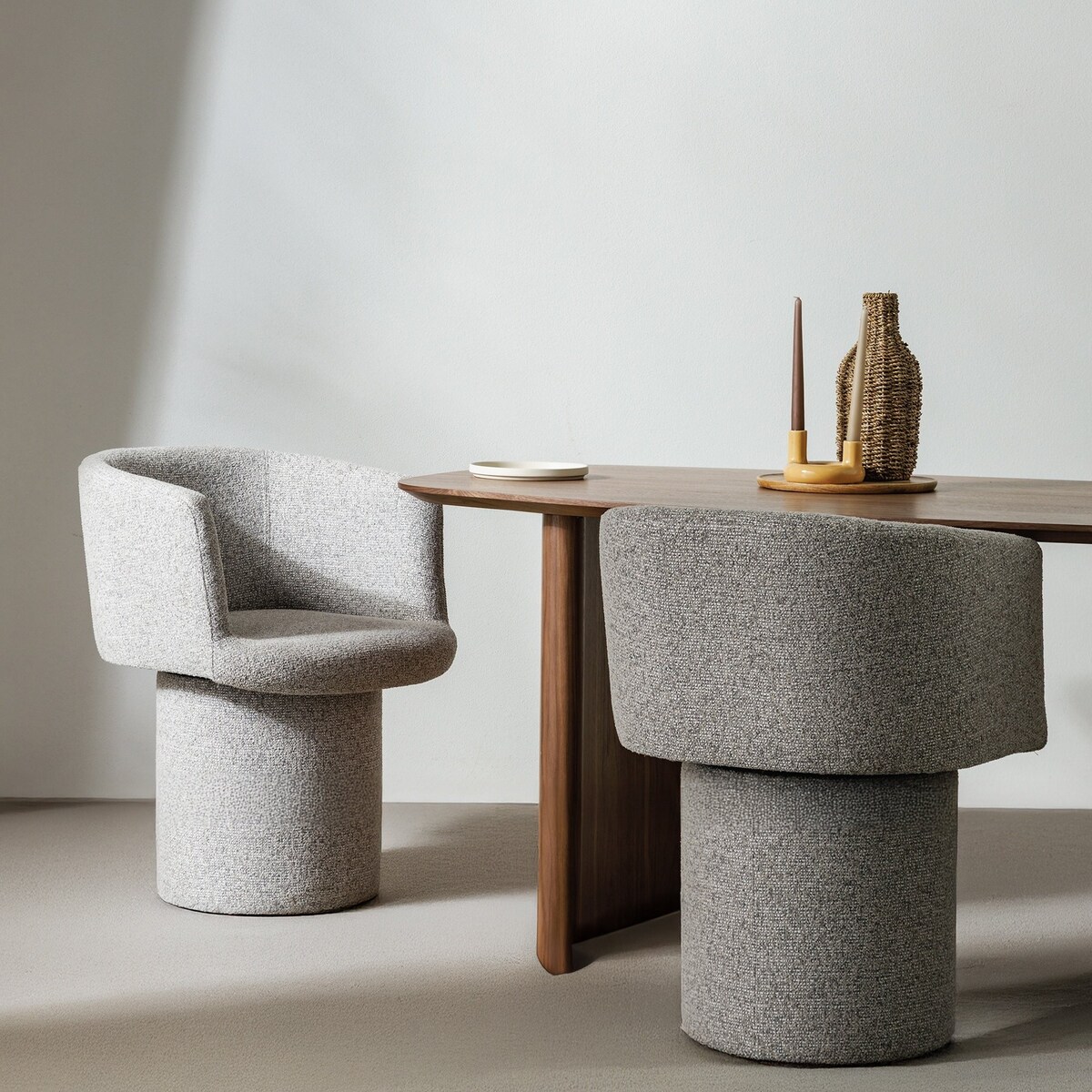 Fotel obrotowy, szaro-beżowy melanż, Haco