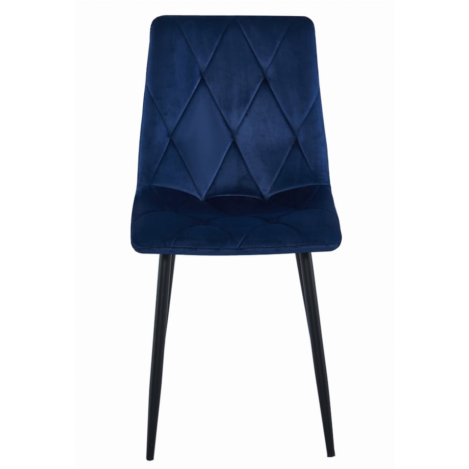 Krzesło Do Jadalni Kuchni Salonu Libra - Granat Aksamit / Nogi Czarne