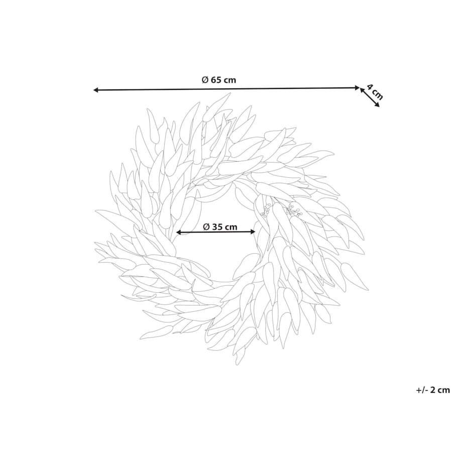 Wieniec dekoracyjny 65 cm zielony GAMRUN