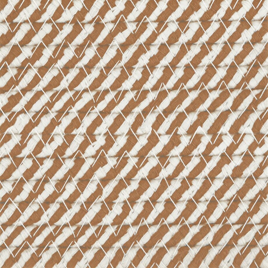 vidaXL Kosz do przechowywania, brązowo-biały, Ø40x35 cm, bawełna