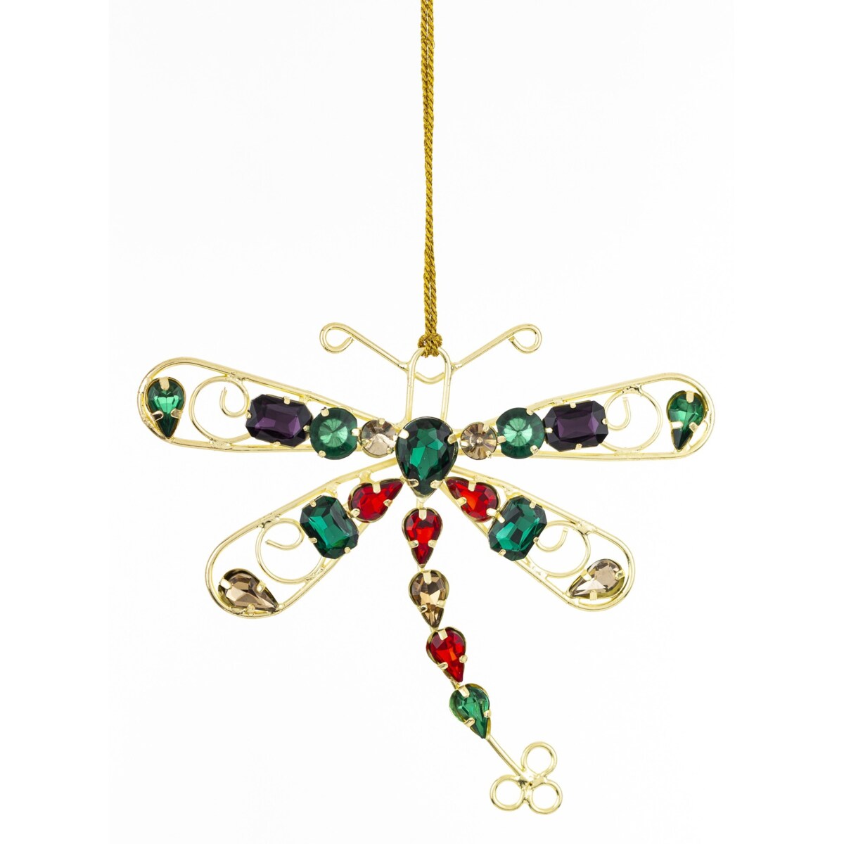 Ozdoba - zawieszka 2 szt. kolorowa 11,5x13x1 cm LIBELLULA