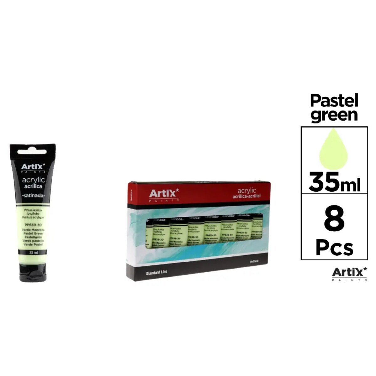 farba akrylowa pastel green artix pp639-30, 35ml