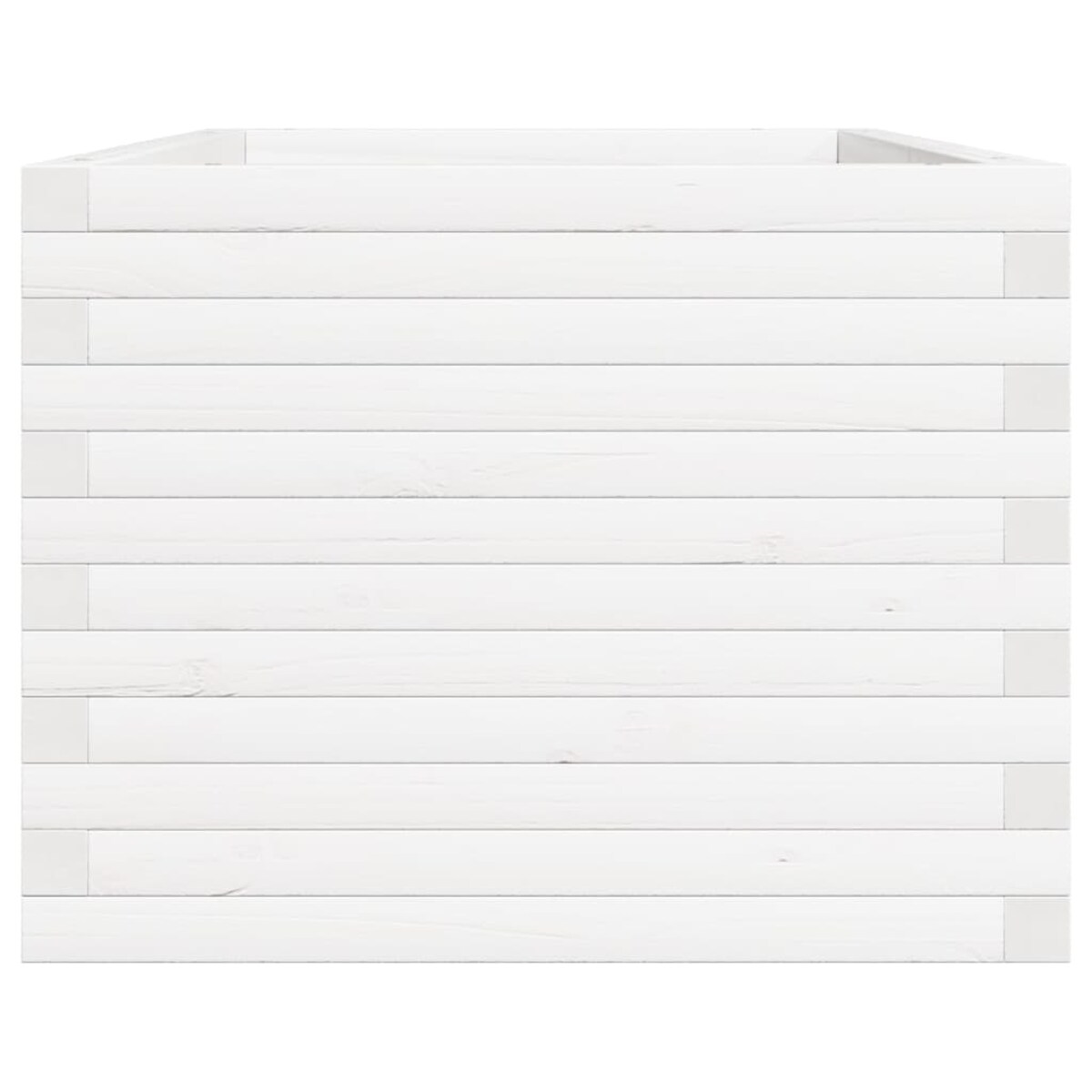 vidaXL Donica ogrodowa, biała, 90x60x46 cm, lite drewno sosnowe