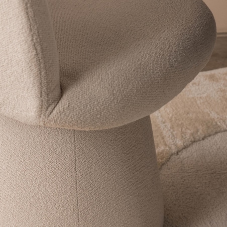 Krzesło obrotowe jasnobeżowe bouclé Nalf