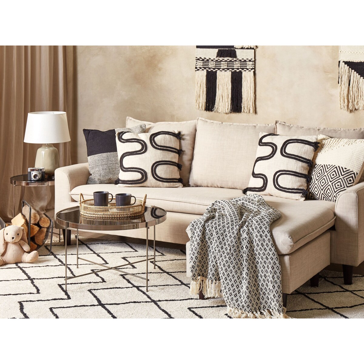 Stolik pomocniczy srebrny LUCEA