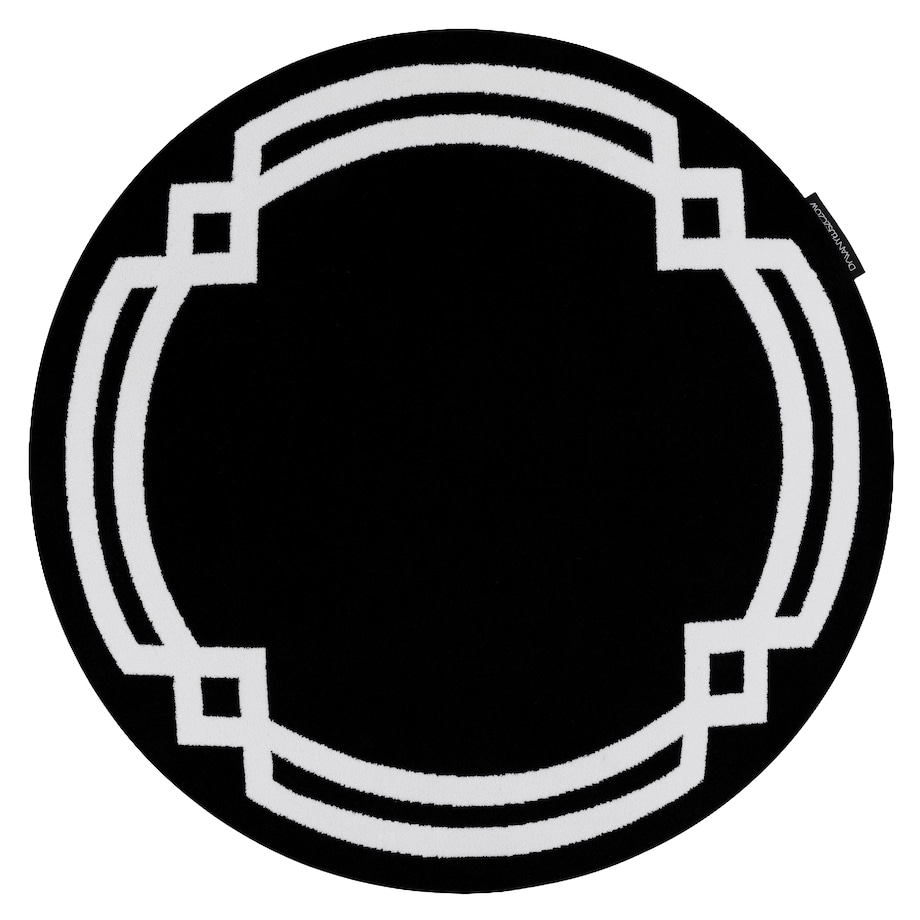 Dywan HAMPTON Lux koło czarny koło 200 cm