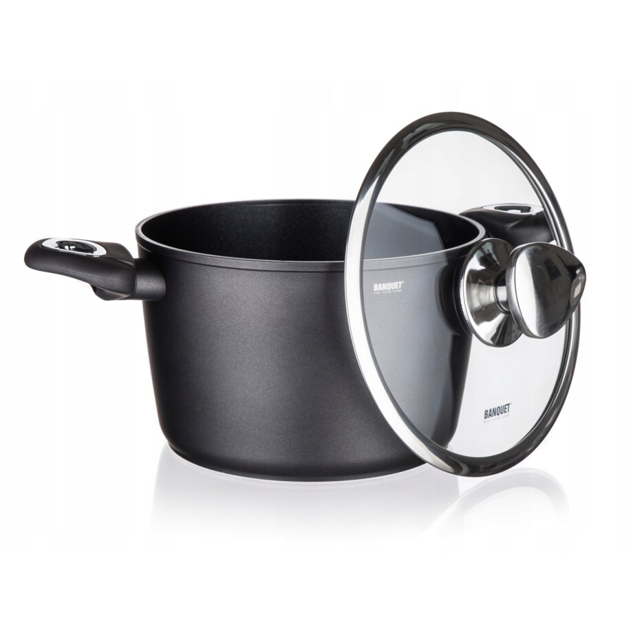 GARNEK aluminiowy 3,3L do gotowania obiadu zupa jedzenia na prezent wysoki