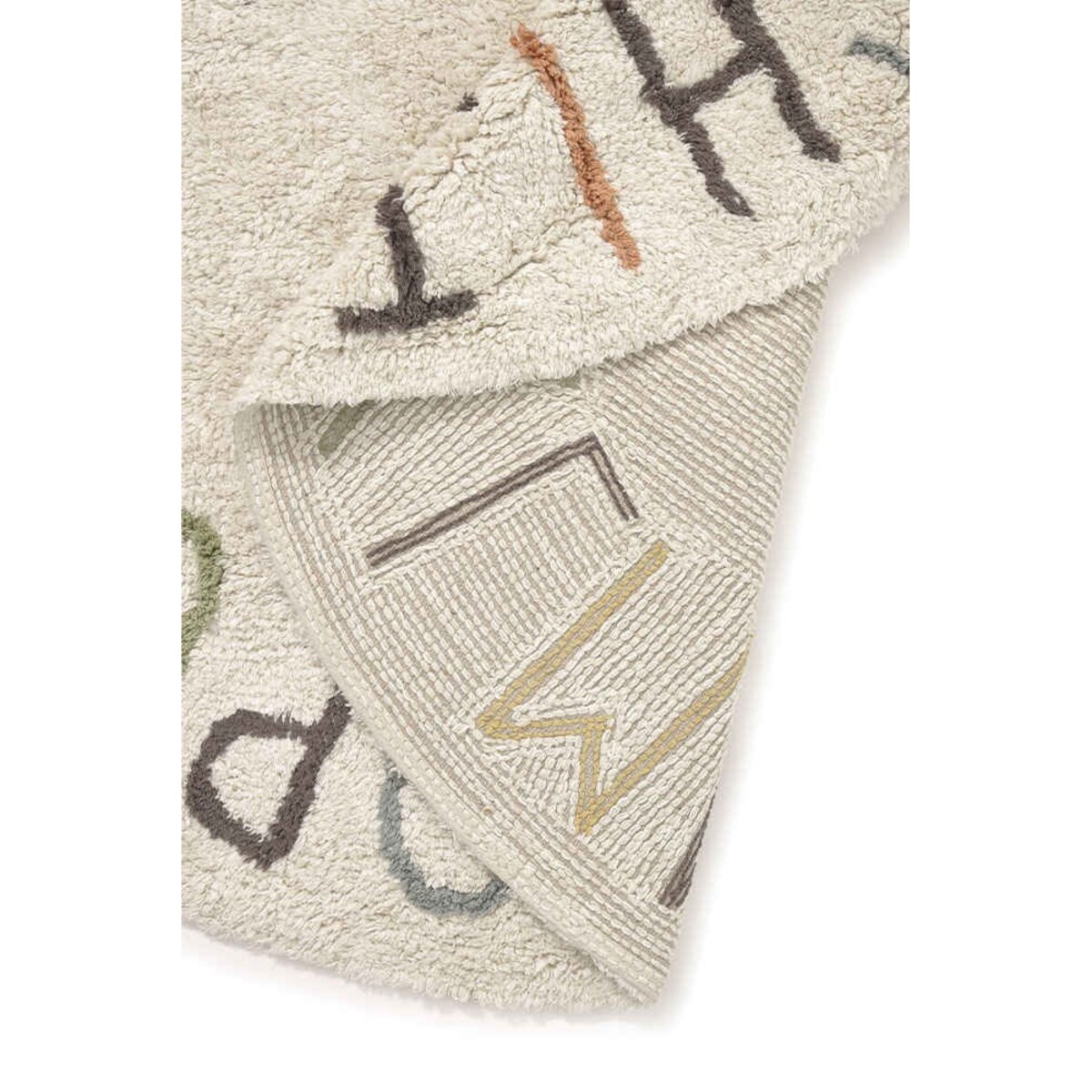 Dywan Bawełniany ABC Kolory i Litery, Ø120 cm, Lorena Canals