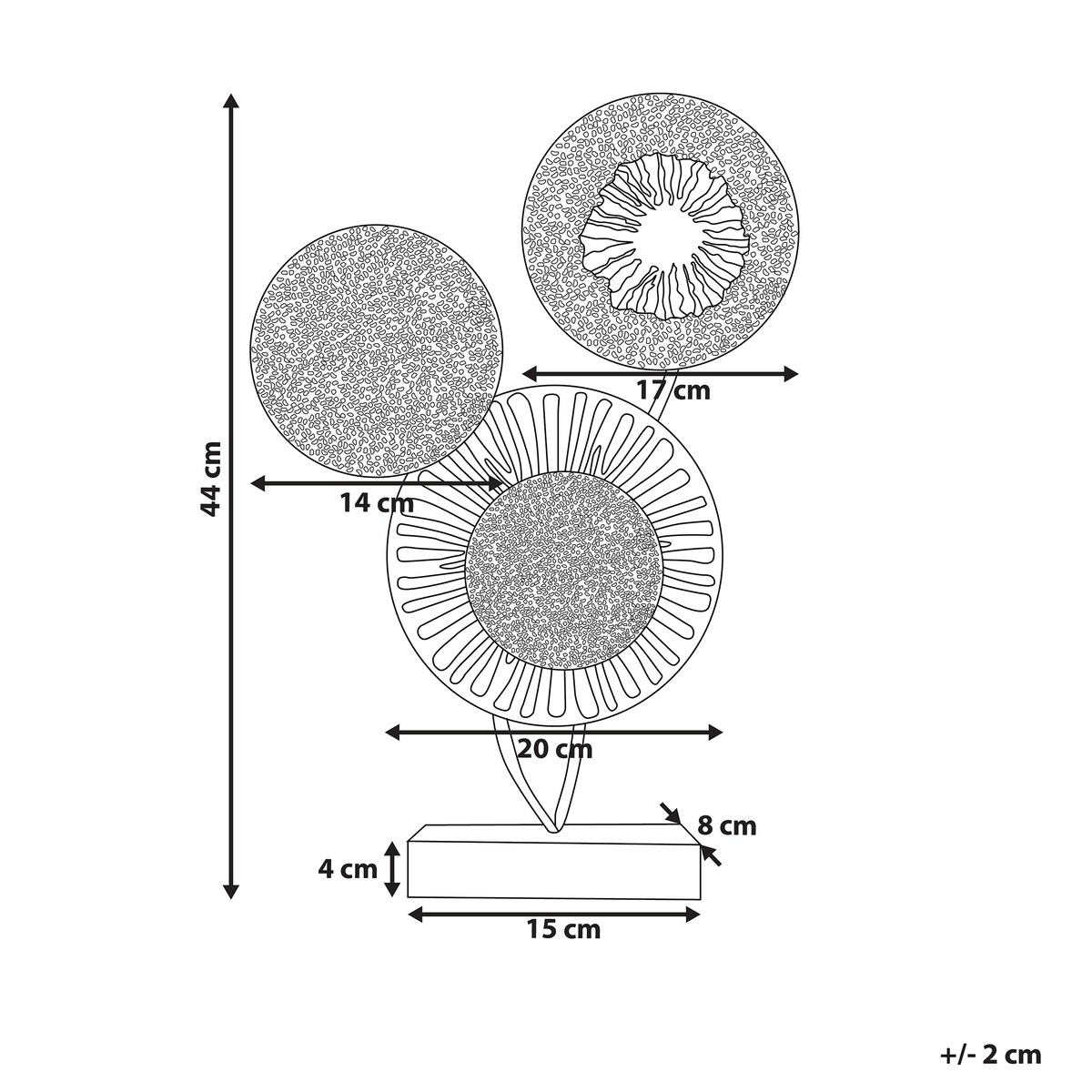 Figurka dekoracyjna URANIUM Metal Srebrny