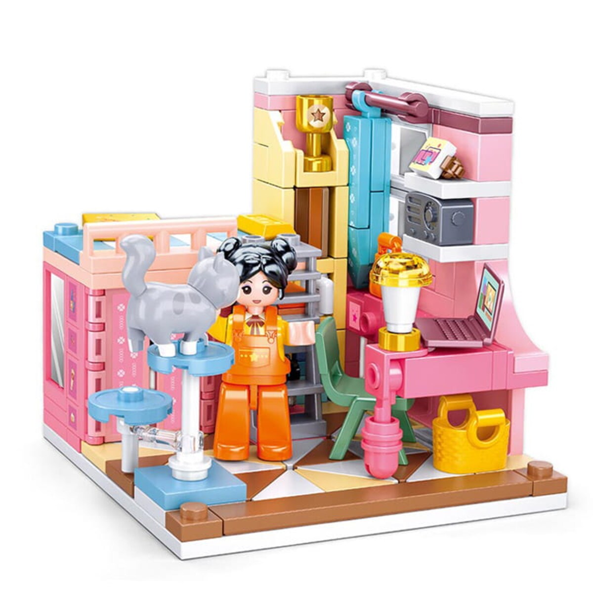 POKOIK UCZNIA - mini pokoik klocki - Sluban - 210 elementów