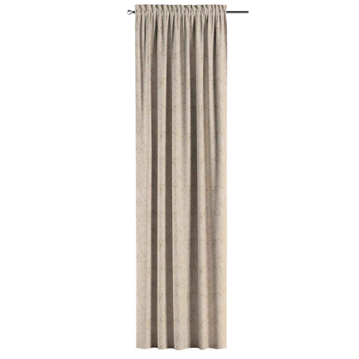 Zasłona na kanale z grzywką 1 szt. 130x245 marmurkowy złoty wzór na tle ecru