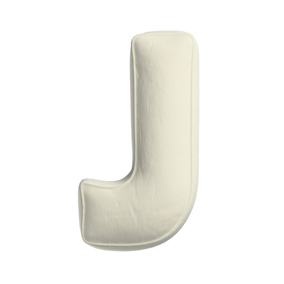 Poduszka literka J, śmietankowa biel, 35x40cm, Posh Velvet