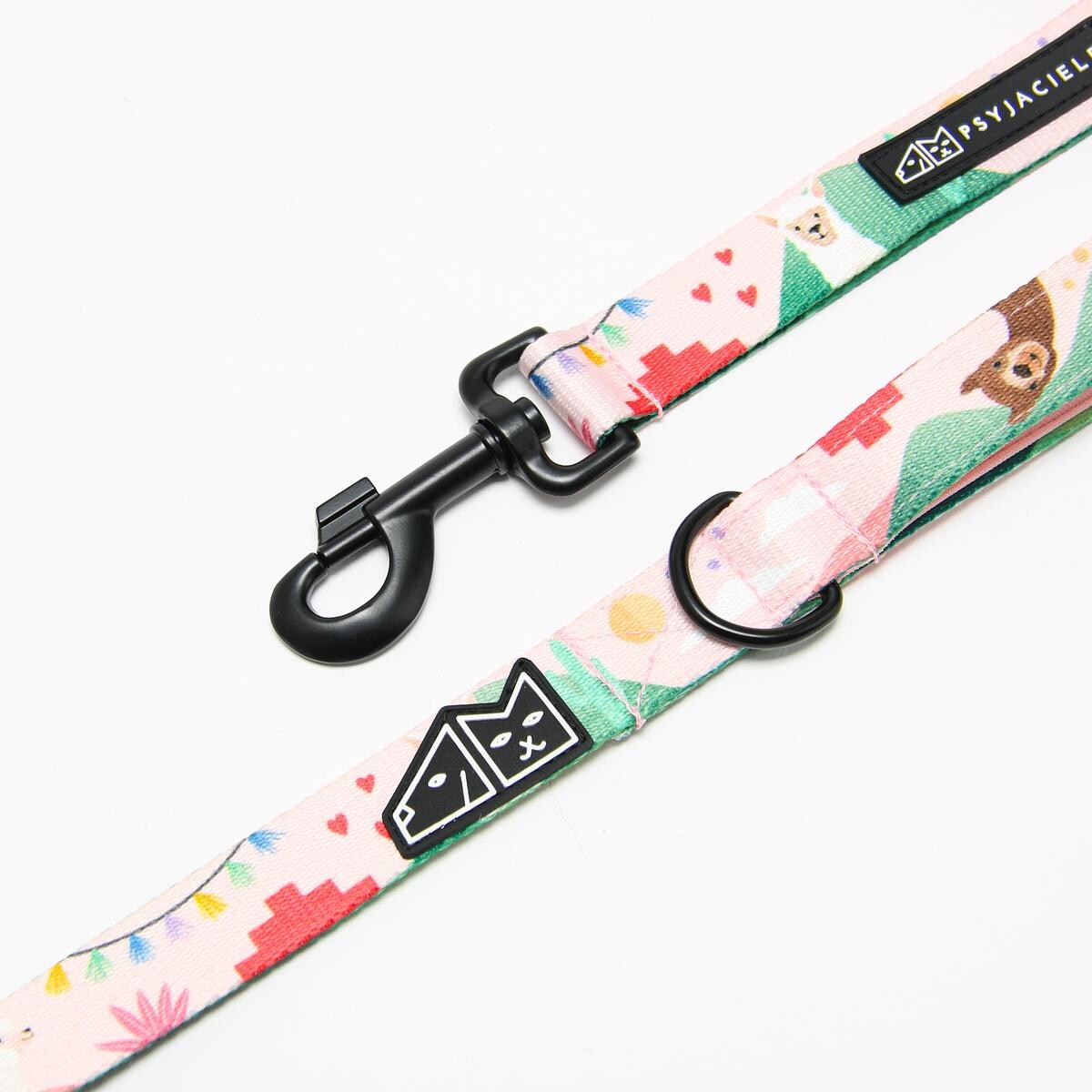 Smycz miejska dla psa lub kota "Więcej niż jedno zwierzę" - Szerokość taśmy: 25mm, Rozmiar: L oraz Rodzaj: Duży karabinek