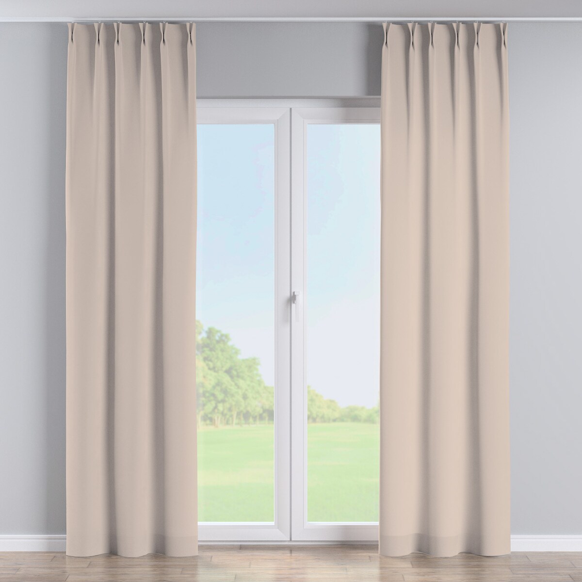 Zasłona na haczykach flex podwójnych 130x260 jasnobeżowy