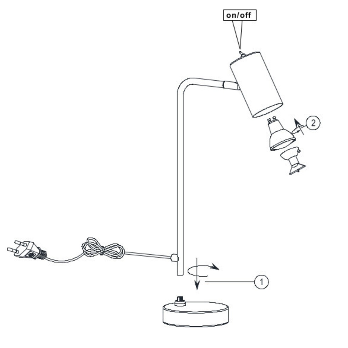 Biurkowa LAMPKA stojąca MARLEY  512400131 Trio metalowa LAMPA stołowa regulowana biała