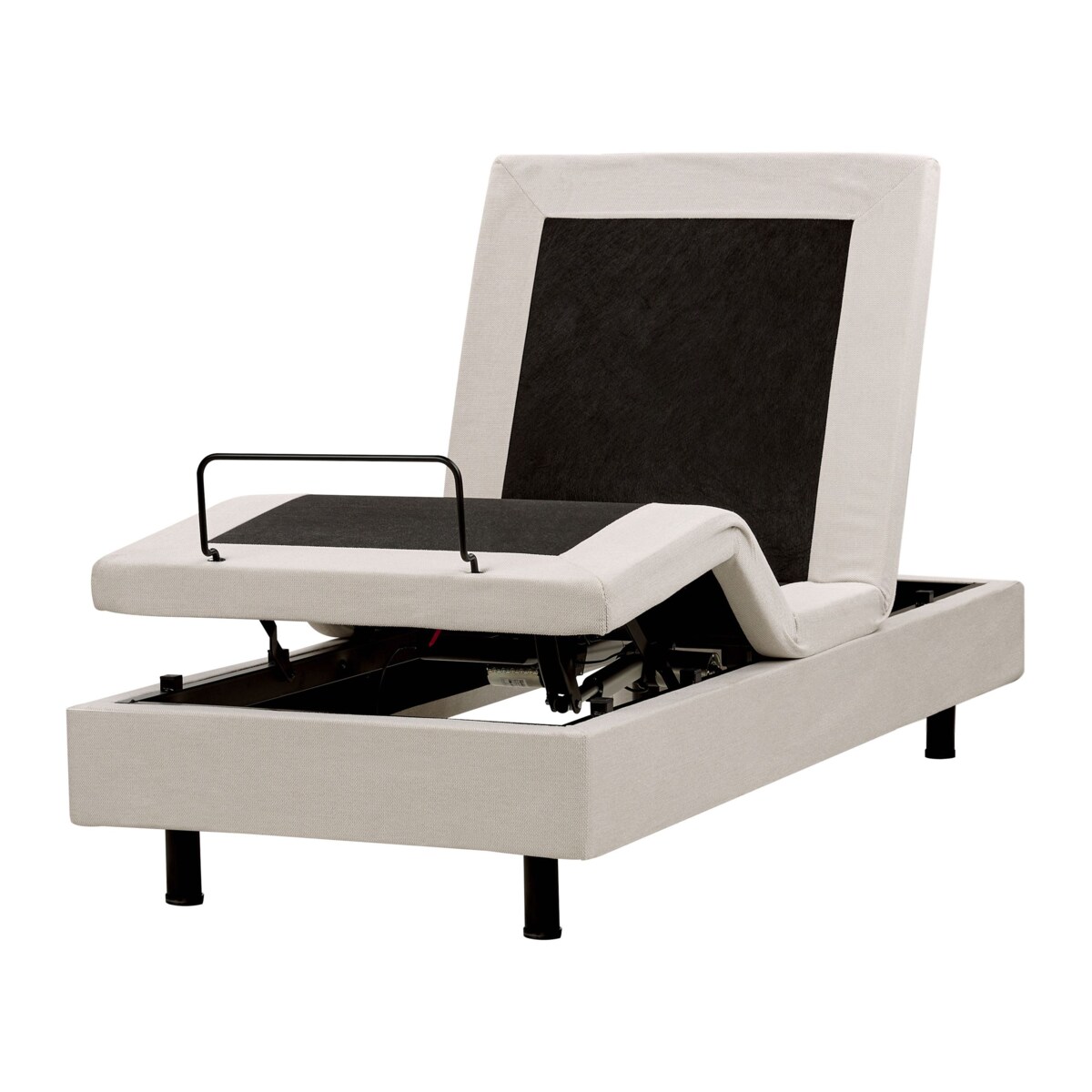 Łóżko regulowane bez zagłówka DUKE II 80 x 200 cm Jasnobeżowy