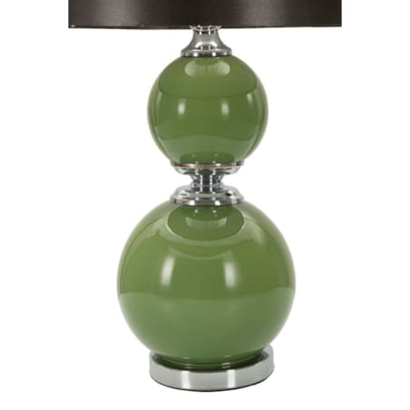 Lampa stołowa Eva Two, kolor zielony i szary, szkło, żelazo i tkanina, 38 x 38 x 65 cm, 1 x E27, do salonu i sypialni, Mauro Ferretti